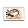 Picture of Sleeping Giraffe _GroupedProduct_Rectangle_Landscape_Mini_ _GroupedProduct_Rectangle_Landscape_Framed_Matted_