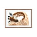 Picture of Sleeping Giraffe _GroupedProduct_Rectangle_Landscape_Mini_ _GroupedProduct_Rectangle_Landscape_Framed_Matted_