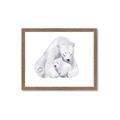 Picture of Polar Bear Mom and Baby _GroupedProduct_Rectangle_Landscape_Mini_ _GroupedProduct_Rectangle_Landscape_Framed_Matted_