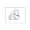 Picture of Polar Bear Mom and Baby _GroupedProduct_Rectangle_Landscape_Mini_ _GroupedProduct_Rectangle_Landscape_Framed_Matted_