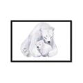 Picture of Polar Bear Mom and Baby _GroupedProduct_Rectangle_Landscape_Mini_ _GroupedProduct_Rectangle_Landscape_Framed_Matted_
