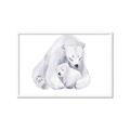 Picture of Polar Bear Mom and Baby _GroupedProduct_Rectangle_Landscape_Mini_ _GroupedProduct_Rectangle_Landscape_Framed_Matted_