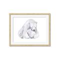 Picture of Polar Bear Mom and Baby _GroupedProduct_Rectangle_Landscape_Mini_ _GroupedProduct_Rectangle_Landscape_Framed_Matted_