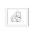 Picture of Polar Bear Mom and Baby _GroupedProduct_Rectangle_Landscape_Mini_ _GroupedProduct_Rectangle_Landscape_Framed_Matted_