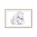 Picture of Polar Bear Mom and Baby _GroupedProduct_Rectangle_Landscape_Mini_ _GroupedProduct_Rectangle_Landscape_Framed_Matted_