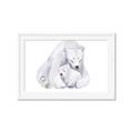 Picture of Polar Bear Mom and Baby _GroupedProduct_Rectangle_Landscape_Mini_ _GroupedProduct_Rectangle_Landscape_Framed_Matted_