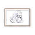 Picture of Polar Bear Mom and Baby _GroupedProduct_Rectangle_Landscape_Mini_ _GroupedProduct_Rectangle_Landscape_Framed_Matted_