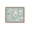 Picture of Animal Map  _GroupedProduct_Rectangle_Landscape_Mini_ _GroupedProduct_Rectangle_Landscape_Framed_Matted_