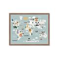 Picture of Animal Map  _GroupedProduct_Rectangle_Landscape_Mini_ _GroupedProduct_Rectangle_Landscape_Framed_Matted_