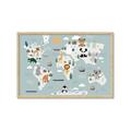 Picture of Animal Map  _GroupedProduct_Rectangle_Landscape_Mini_ _GroupedProduct_Rectangle_Landscape_Framed_Matted_