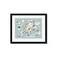 Picture of Animal Map  _GroupedProduct_Rectangle_Landscape_Mini_ _GroupedProduct_Rectangle_Landscape_Framed_Matted_