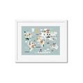 Picture of Animal Map  _GroupedProduct_Rectangle_Landscape_Mini_ _GroupedProduct_Rectangle_Landscape_Framed_Matted_