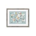 Picture of Animal Map  _GroupedProduct_Rectangle_Landscape_Mini_ _GroupedProduct_Rectangle_Landscape_Framed_Matted_
