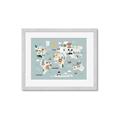 Picture of Animal Map  _GroupedProduct_Rectangle_Landscape_Mini_ _GroupedProduct_Rectangle_Landscape_Framed_Matted_