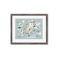 Picture of Animal Map  _GroupedProduct_Rectangle_Landscape_Mini_ _GroupedProduct_Rectangle_Landscape_Framed_Matted_