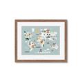 Picture of Animal Map  _GroupedProduct_Rectangle_Landscape_Mini_ _GroupedProduct_Rectangle_Landscape_Framed_Matted_