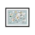 Picture of Animal Map  _GroupedProduct_Rectangle_Landscape_Mini_ _GroupedProduct_Rectangle_Landscape_Framed_Matted_