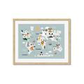 Picture of Animal Map  _GroupedProduct_Rectangle_Landscape_Mini_ _GroupedProduct_Rectangle_Landscape_Framed_Matted_