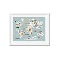 Picture of Animal Map  _GroupedProduct_Rectangle_Landscape_Mini_ _GroupedProduct_Rectangle_Landscape_Framed_Matted_