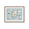 Picture of Animal Map  _GroupedProduct_Rectangle_Landscape_Mini_ _GroupedProduct_Rectangle_Landscape_Framed_Matted_