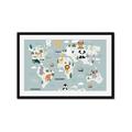 Picture of Animal Map  _GroupedProduct_Rectangle_Landscape_Mini_ _GroupedProduct_Rectangle_Landscape_Framed_Matted_