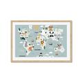 Picture of Animal Map  _GroupedProduct_Rectangle_Landscape_Mini_ _GroupedProduct_Rectangle_Landscape_Framed_Matted_