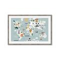 Picture of Animal Map  _GroupedProduct_Rectangle_Landscape_Mini_ _GroupedProduct_Rectangle_Landscape_Framed_Matted_