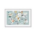 Picture of Animal Map  _GroupedProduct_Rectangle_Landscape_Mini_ _GroupedProduct_Rectangle_Landscape_Framed_Matted_