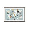 Picture of Animal Map  _GroupedProduct_Rectangle_Landscape_Mini_ _GroupedProduct_Rectangle_Landscape_Framed_Matted_