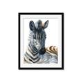 Picture of Sleeping Zebra _GroupedProduct_Rectangle_Portrait_Mini_ _GroupedProduct_Rectangle_Portrait_Framed_Matted_