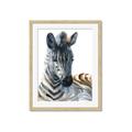 Picture of Sleeping Zebra _GroupedProduct_Rectangle_Portrait_Mini_ _GroupedProduct_Rectangle_Portrait_Framed_Matted_