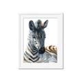 Picture of Sleeping Zebra _GroupedProduct_Rectangle_Portrait_Mini_ _GroupedProduct_Rectangle_Portrait_Framed_Matted_
