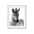 Picture of Sleeping Zebra _GroupedProduct_Rectangle_Portrait_Mini_ _GroupedProduct_Rectangle_Portrait_Framed_Matted_