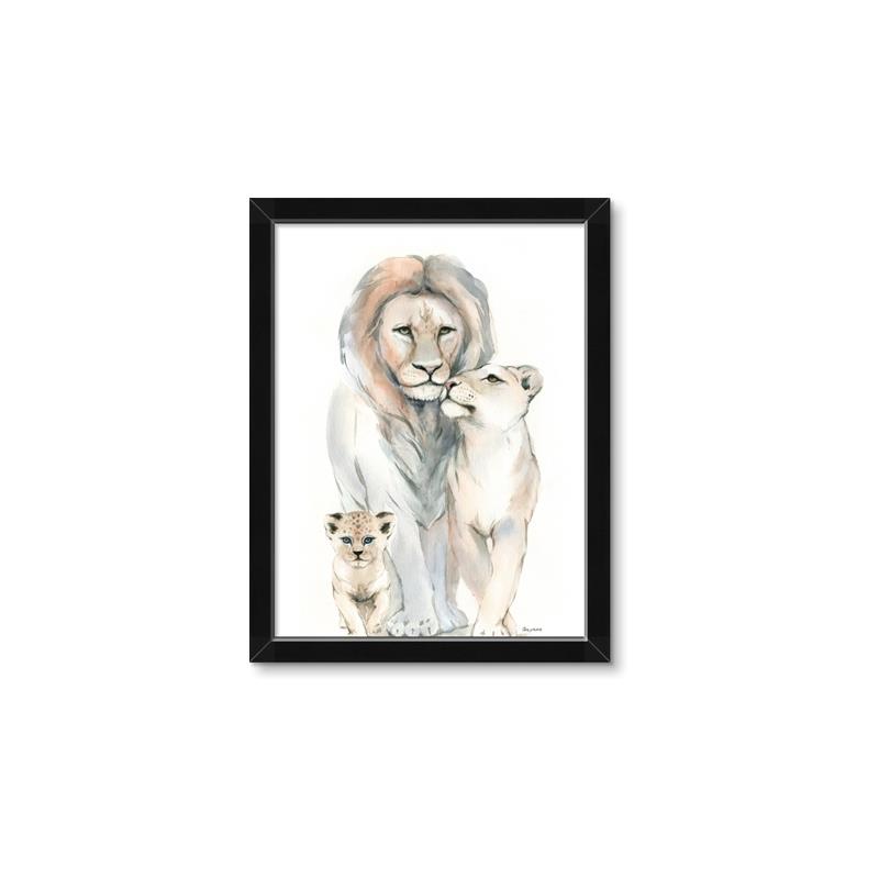 Picture of Lion Fam  _GroupedProduct_Rectangle_Portrait_Mini_ _GroupedProduct_Rectangle_Portrait_Framed_Matted_