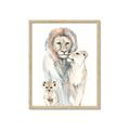 Picture of Lion Fam  _GroupedProduct_Rectangle_Portrait_Mini_ _GroupedProduct_Rectangle_Portrait_Framed_Matted_