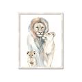 Picture of Lion Fam  _GroupedProduct_Rectangle_Portrait_Mini_ _GroupedProduct_Rectangle_Portrait_Framed_Matted_