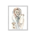 Picture of Lion Fam  _GroupedProduct_Rectangle_Portrait_Mini_ _GroupedProduct_Rectangle_Portrait_Framed_Matted_