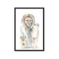 Picture of Lion Fam  _GroupedProduct_Rectangle_Portrait_Mini_ _GroupedProduct_Rectangle_Portrait_Framed_Matted_