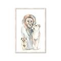 Picture of Lion Fam  _GroupedProduct_Rectangle_Portrait_Mini_ _GroupedProduct_Rectangle_Portrait_Framed_Matted_