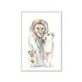 Picture of Lion Fam  _GroupedProduct_Rectangle_Portrait_Mini_ _GroupedProduct_Rectangle_Portrait_Framed_Matted_