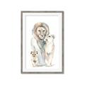 Picture of Lion Fam  _GroupedProduct_Rectangle_Portrait_Mini_ _GroupedProduct_Rectangle_Portrait_Framed_Matted_