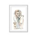 Picture of Lion Fam  _GroupedProduct_Rectangle_Portrait_Mini_ _GroupedProduct_Rectangle_Portrait_Framed_Matted_