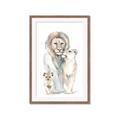Picture of Lion Fam  _GroupedProduct_Rectangle_Portrait_Mini_ _GroupedProduct_Rectangle_Portrait_Framed_Matted_