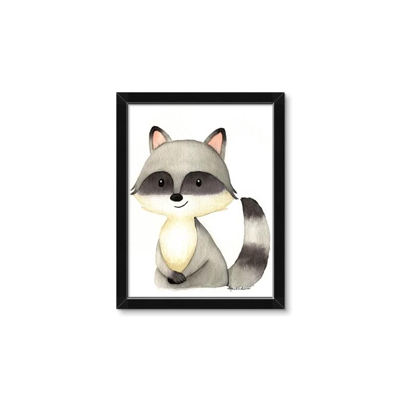 Picture of Woodland Raccoon _GroupedProduct_Rectangle_Portrait_Mini_ _GroupedProduct_Rectangle_Portrait_Framed_Matted_