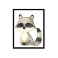 Picture of Woodland Raccoon _GroupedProduct_Rectangle_Portrait_Mini_ _GroupedProduct_Rectangle_Portrait_Framed_Matted_