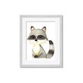 Picture of Woodland Raccoon _GroupedProduct_Rectangle_Portrait_Mini_ _GroupedProduct_Rectangle_Portrait_Framed_Matted_