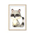 Picture of Woodland Raccoon _GroupedProduct_Rectangle_Portrait_Mini_ _GroupedProduct_Rectangle_Portrait_Framed_Matted_
