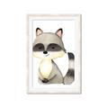 Picture of Woodland Raccoon _GroupedProduct_Rectangle_Portrait_Mini_ _GroupedProduct_Rectangle_Portrait_Framed_Matted_