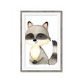 Picture of Woodland Raccoon _GroupedProduct_Rectangle_Portrait_Mini_ _GroupedProduct_Rectangle_Portrait_Framed_Matted_