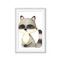 Picture of Woodland Raccoon _GroupedProduct_Rectangle_Portrait_Mini_ _GroupedProduct_Rectangle_Portrait_Framed_Matted_